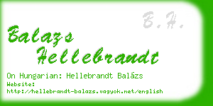 balazs hellebrandt business card
